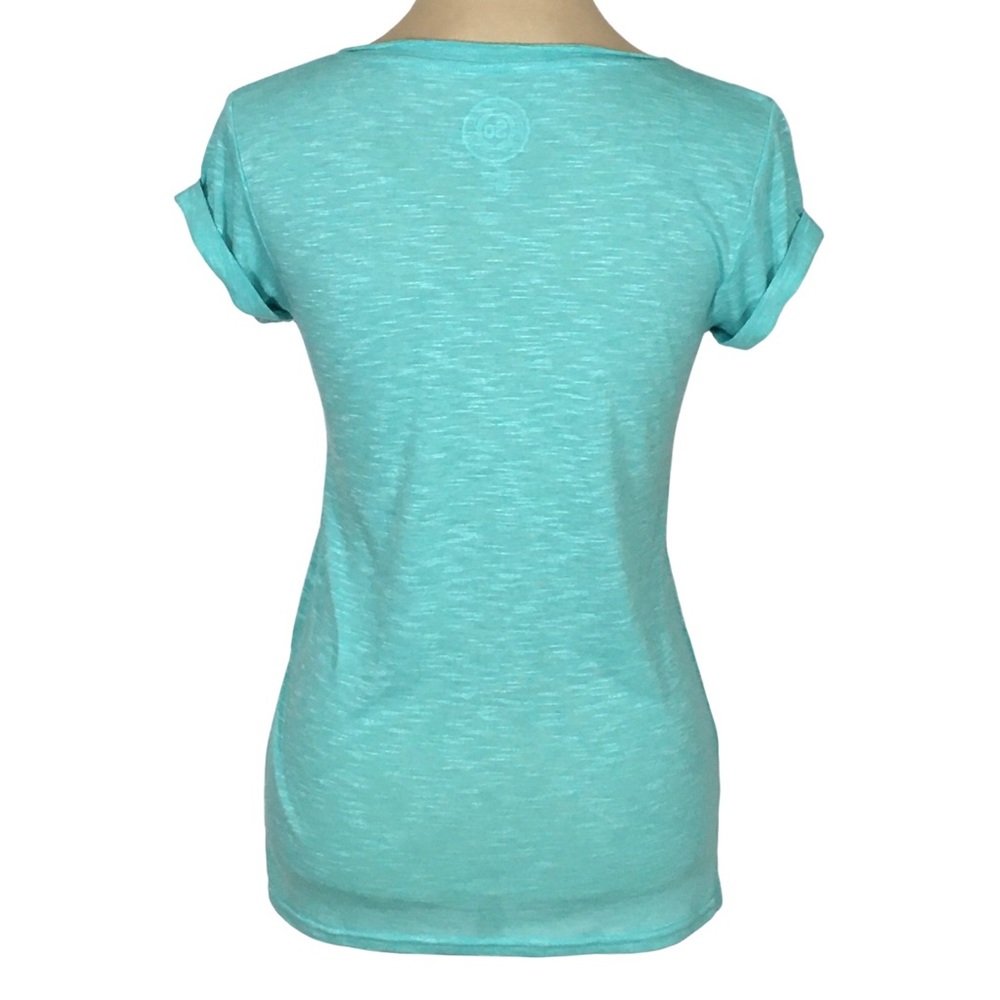 SO Light Aquamarine Heathered Short-Sleeved Scoop Neck T-shirt, Juniors' Small - Picture 3 of 8